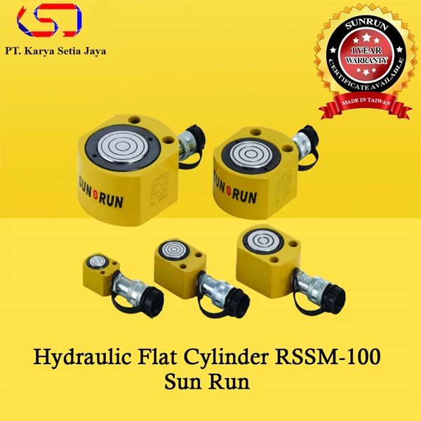 Hydraulic Flat Cylinder RSSM-100 10ton Cap 10T Stroke 12mm Sun Run