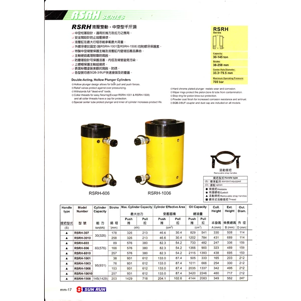 Hydraulic Cylinder RSRH-307 30 Ton