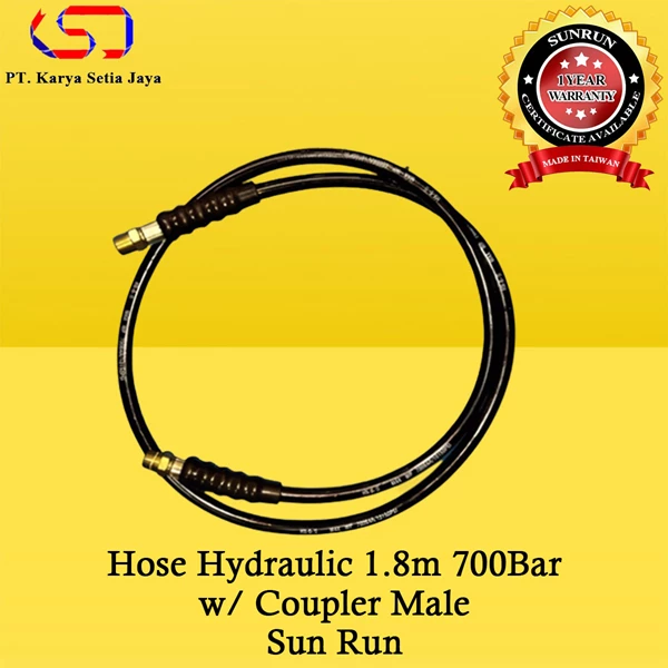 Hydraulic Hose 1.8m 700Bar XU2-1.8M3NM3NM-S w/ coupler male