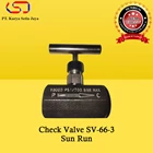 Manually Operated Check Valve SV-66-3 Sun Run 3