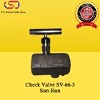 Manually Operated Check Valve SV-66-3 Sun Run 2