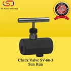 Manually Operated Check Valve SV-66-3 Sun Run 1