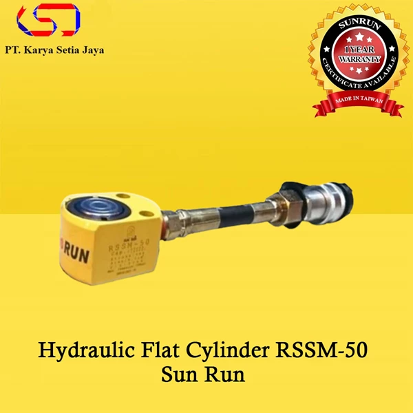 Silinder Datar Hidrolik RSSM-50 Cap 5Ton Stroke 6mm 700bar Sun Run