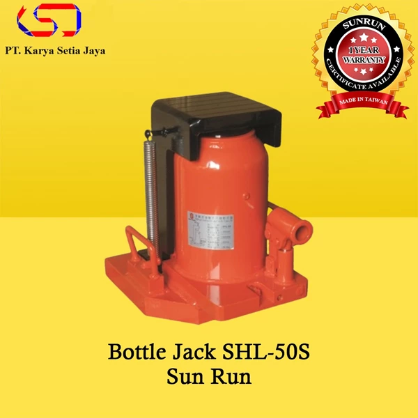 Hydraulic Bottle Jack Toe-Lift SHL-50S Top Cap10t Stroke 135mm Sun Run